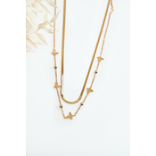 Womens snake chain with butterflies, gold