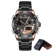 Moška ročna ura NaviForce Ambitious Black Gold