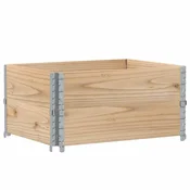 Vidaxl Paletni okvirji 2 kosa 80x60 cm trdna borovina