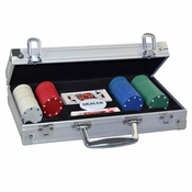 Komplet ProPoker 200: Poker set v aluminijastem kovčku - z DVD-jem v madžarskem jeziku