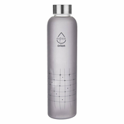 Siva staklena boca za vodu 750 ml Mrížka – Orion