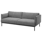 ÄPPLARYD Sofa trosed, Lejde siva/crna