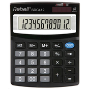 Rebell kalkulator RE-SDC412 BX, crni, stolni, dvanaest znamenki