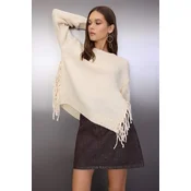 Trendyol Milla ženski duks Twoaw26Kz00234, Ecru-Ecru