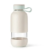 Kremno bela steklena steklenica za vodo za na pot 500 ml To Go Organic – Lékué