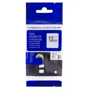 PRINTLINE združljiv trak z Brother TZE-C31, 12 mm, črn tisk/označi rumeno ozadje