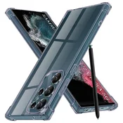 TPU gel ovitek Techsuit Shockproof za Samsung Galaxy S22 Ultra - smoke black