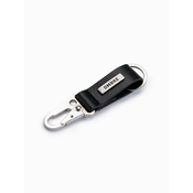 Ombre Mens key ring with snap hook - black