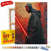 shumee Slika po številkah z okvirjem Vojna zvezd Darth Maul 50x70cm