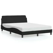 Okvir za krevet Dover Crni 135x190 cm Baršun