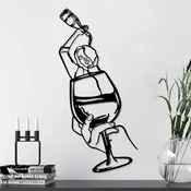 Wallity Zidna dekoracija Bicchiere, 33x69cm, Crna