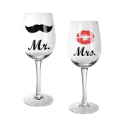 Kozarca za Vino Mr and Mrs