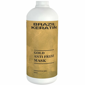 Brazil Keratin Gold Anti Frizz Mask maska za regeneraciju s keratinom za oštecenu kosu 550 ml