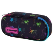 Pernica prazna ovalna 1zip 1 preklop AC6 Rainbow Kitty 24.Head 505023048 crno-roze