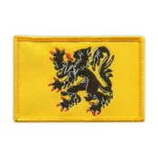 shumee Našitek zastave Flandrije (flamska regija) - samolepilna podlaga - vezen našitek/značka/emblem