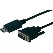DisplayPort/DVI prikljucni kabel [1x DisplayPort-utikac 1x DVI-utikac 24+1-pol.] 5m, c