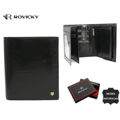 shumee Velika moška usnjena denarnica z RFID sistemom - Rovicky