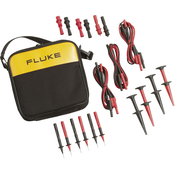 Fluke Varnostni-merilni kabelski komplet [ lamelni vtič 4 mm\, testna konica\, krokodil sponka\, krokodil sponka - lamelni vtič 4 mm\, vtičnica 4 mm] rdeče barve\, črne barve Fluke, (20461335)