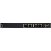 Cisco CISCO SG350X-24P-K9-EU Switch: L3 managed, 24 x 10/100/1000 + 2 x 10GE combo + 2 x 10GE SFP+, rack-mountable, PoE (SG350X-24P-K9-EU)
