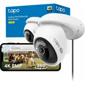 slomart Tapo C560WS 4K 360 WiFi nadzorna kamera za zunanjo uporabo, Wi-Fi 6, barvna nočna slika