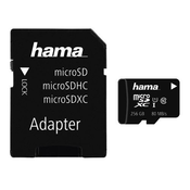 HAMA microSDXC 256GB Class 10 UHS-I 80MB/s + adapter/fotografija