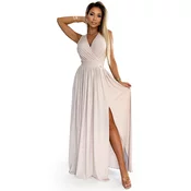 Womens long dress with a neckline and a tie at the back Numoco