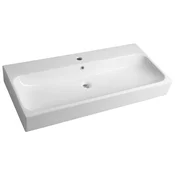 TORIDI Keramični umivalnik 101x46cm, bel - Bela - 100,5x46 cm - Sapho - 24 - Keramika - Pravokotnik - 1005 - 165 - 460 - 14