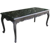 Casa Padrino baroque dining table with glass top black - Handmade dining room table in baroque style - Dining room furniture in baroque style - Baroque furniture - Baroque furnishings