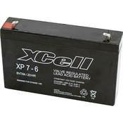 XCell XCell XP 7 - 6 XCEXP76 svinčeni akumulator 6 V svinčevo-koprenast (Š x V x G) 151 x 100 x 34 mm ploščati vtič 4\,8 mm\, ploščati vtič\, 6\,35 mm brez vzdrževanja, (20829036)