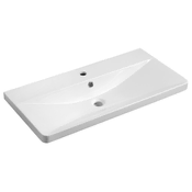 AQUALINE Elegantno Pohištveno Umivalnik SEN, Lit Marmor, 81x40cm, Bela