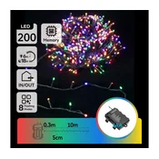 Aigostar - LED spoljašnji lanac 200xLED/8 funkcija 3xAA 10,3m IP44 višebojno