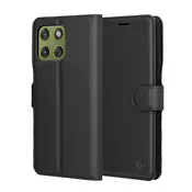 Etui Techsuit Leather Folio za Motorola Edge 70 - črn