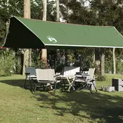 Vidaxl vidaXL Kamperska ponjava, zelena, 500 x 294 cm, vodoodporna