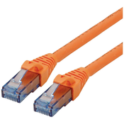 ROLINE Roline 21.15.2775 RJ45 omrežni kabel\, Patch kabel CAT 6a U/UTP 5.00 m oranžna\, bela 1 kos, (20419323)
