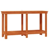 Vidaxl Delovna miza Voskan Rjava 140 x 50 x 80 cm Masivna borovina