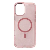 HURTEL Ohišje Glitter Case MagSafe za iPhone 16 Plus - roza z bleščicami