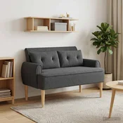 Ljubavni kauc s gumbima Tamnosiva 117 x 67 x 77 cm Bouclé