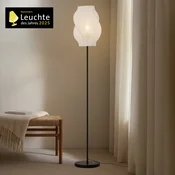 Lucande Stojna svetilka Tovina, tekstil, bela, višina 165 cm - Dnevna soba/jedilnica - Skandinavski - Tkanine/tekstil
