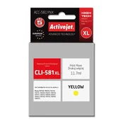 slomart activejet acc-581ynx črnilo (nadomestno za canon cli-581xly; supreme; 11,70 ml; rumeno)
