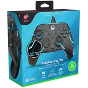 PDP napredni žični kontroler Rematch Glow v barvi Titan Steel svetleč v temi za Xbox One & Xbox Series