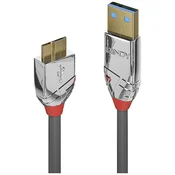 LINDY LINDY USB kabel USB 3.2 gen. 1 (USB 3.0) USB-A vtič\, USB-mikro-B 3.0 vtič 3.00 m siva 36659, (20416552)