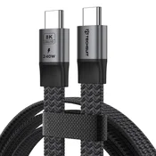 Polnilni in podatkovni 240W USB-C kabel Techsuit ElysiumSync Pro (CX1) - USB4.0 Gen 4 - 40Gbps - 8K pri 60Hz - 1m - gray