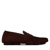 Mokasini Calvin Klein Square Driver Suede HW0HW02844 Bordo rdeča