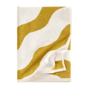 Rumena/kremno bela bombažna brisača 50x70 cm Waves – Jotex