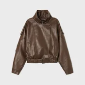 Cropp - Biker jakna iz umetnega usnja - rjava