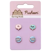 Komplet uhanov z zatičem Pusheen the Cat »Hi, Bye« (PTCES103)