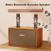 Saida Bluetooth karaoke zvucnik sa 2 mikrofona K58, USB, Braon