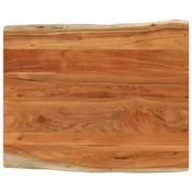 Stolna ploca 100x80x2,5 cm pravokutna bagremovo drvo živi rub