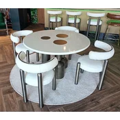 Casa Padrino luxury dining room set white/gray - Luxury hotel & restaurant furniture