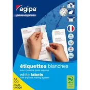 Univerzalne etikete 105x37mm Express Agipa A4 100 listov